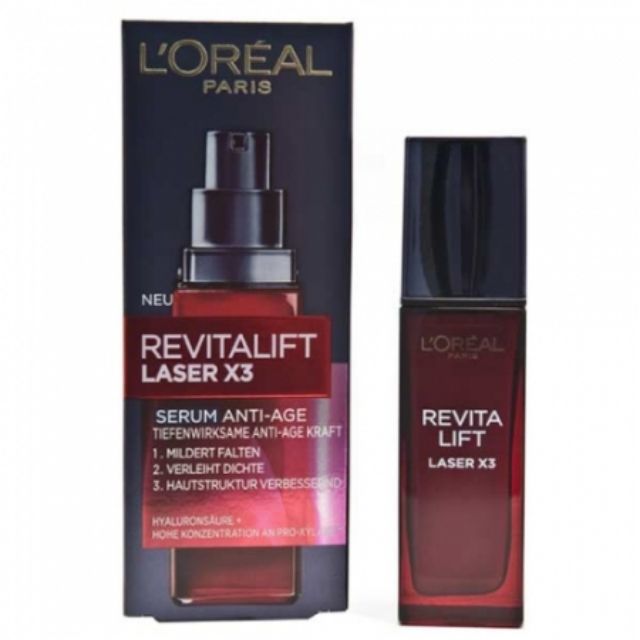 Serum  dưỡng da chống lão hóa L'Oréal REVITALIFT LASER X3 (40-50-60 T).

Made in Germany