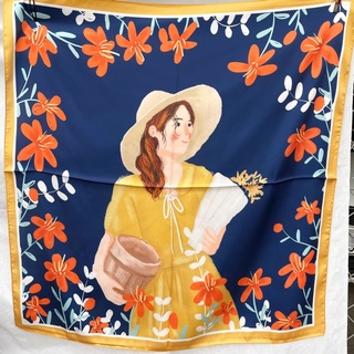 Khăn lụa vuông quàng cổ size 70x70cm