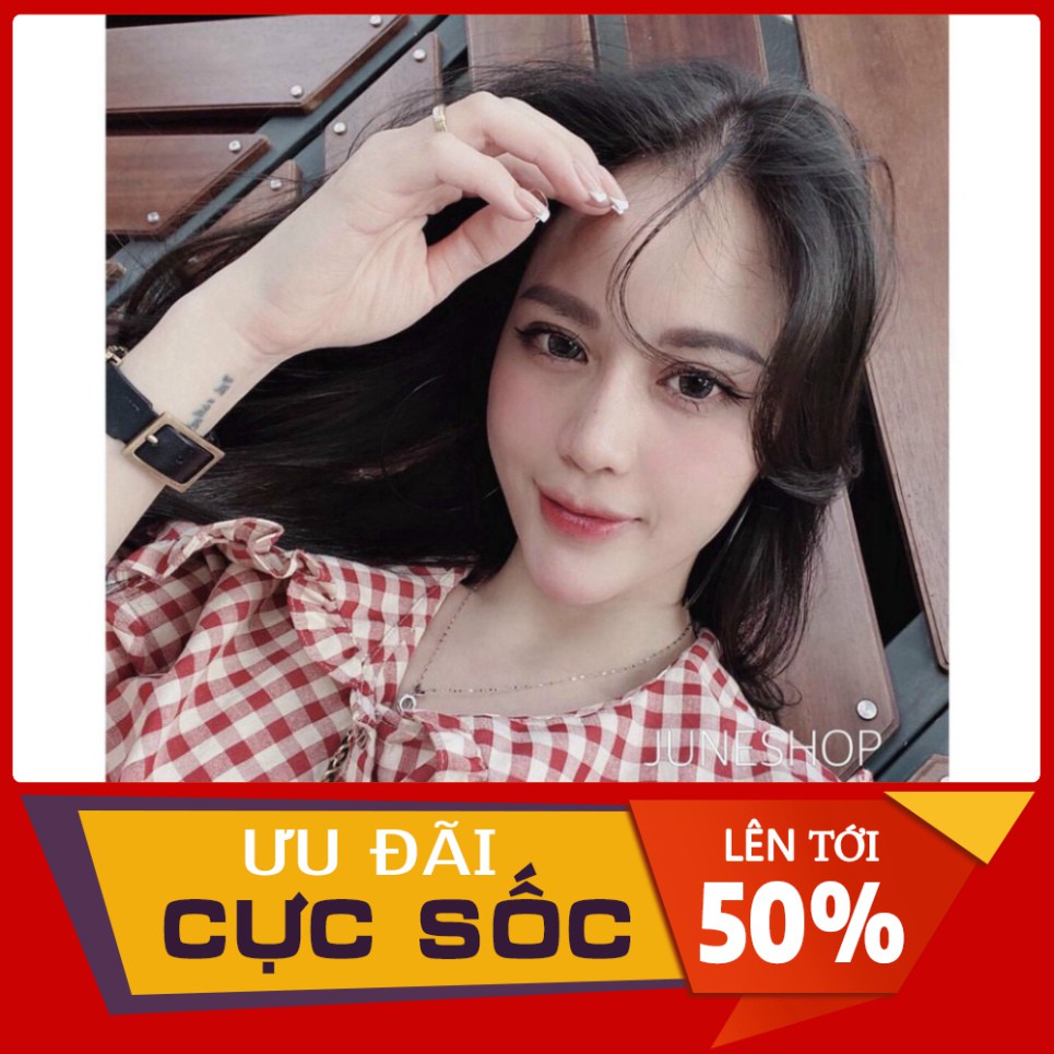 ÁO SƠ MI KẺ ĐỎ CỔ BÈO TAY LỠ SIÊU HOT SM43 kèm video+ảnh thật aosominuhot | BigBuy360 - bigbuy360.vn