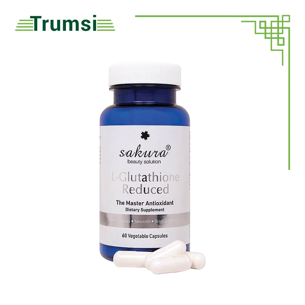 Sakura L- Glutathione Reduced - Viên uống trắng da, giảm nám, bổ sung Collagen giúp đẹp da và ngăn ngừa lão hoá -60 viên