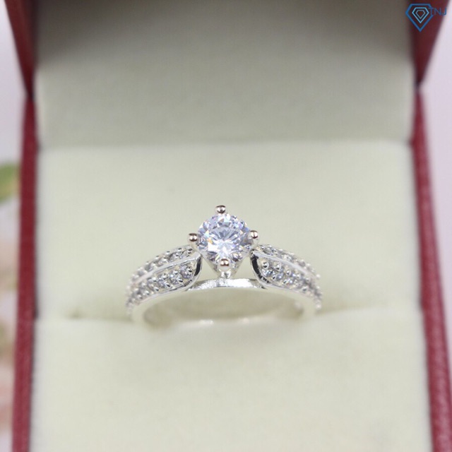 Nhẫn bạc nữ đính đá pha lê cao cấp cực đẹp VN0165.Nhẫn bạc nữ đẹp (ảnh thật)