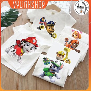 Áo thun bé trai gái 💗FREESHIP💗 Áo Thun Đội Chó Cứu Hộ Paw Patrol Màu Trắng đủ size dành cho bé