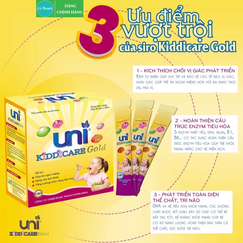 Uni kiddicare gold siro ăn ngon