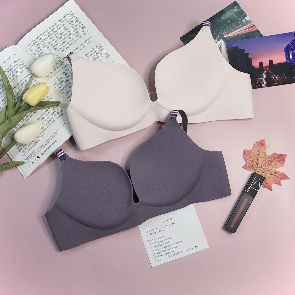 Áo Lót Nữ Su Đúc Nâng Ngực Tạo Khe KIMCHIBIKINI Thông Hơi Không Gọng Chống Hằn Mỡ AL024