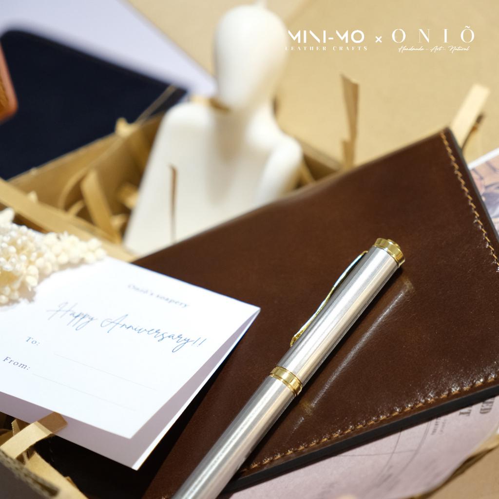 Set quà tặng Sổ tay MINI-MO da bò thật mix Nến thơm handmade tinh dầu thiên nhiên, GS-01