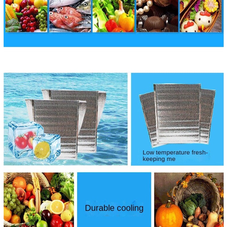 Túi giữ nhiệt đựng thực phẩm bằng lá nhôm dày tiện dụng chất lượng cao