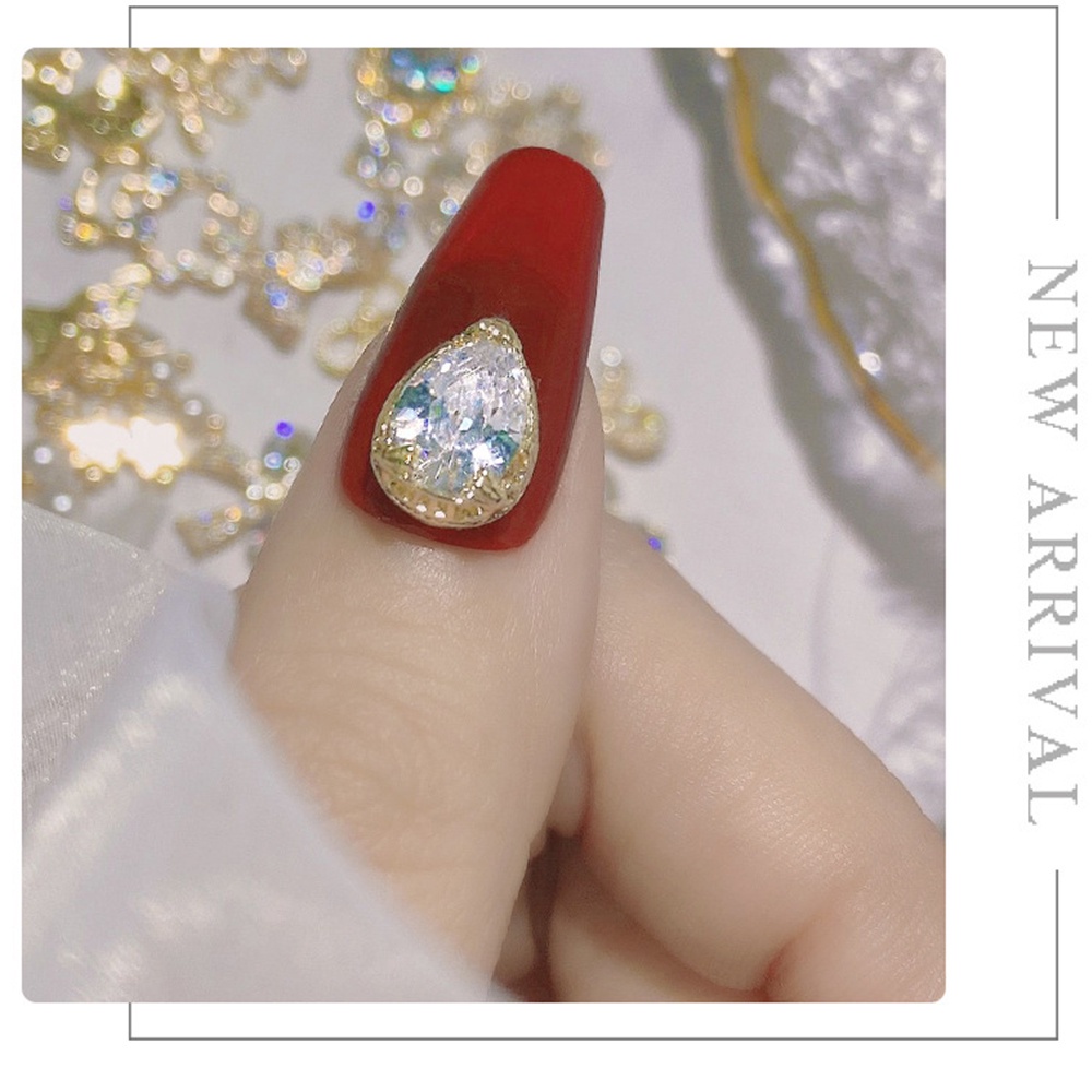 Phụ Kiện Trang Trí Móng Tay Nghệ Thuật Đính Đá Zircon / Ngọc Trai / Kim Loại Hình Ngôi Sao 3D Sang Trọng Diy