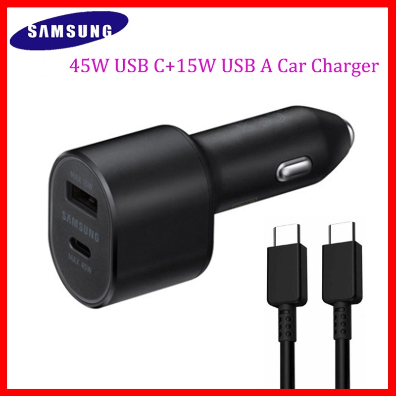 Bộ Sạc Nhanh 2 Cổng USB Type C 60W 45W+15W QC4.0/3.0 Cho Samsung S22 S20 S21 Ultra Note 20