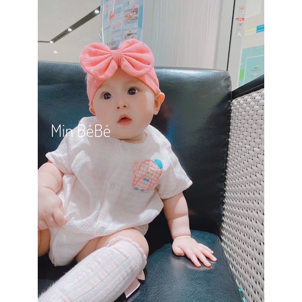 Băng đô, Turban nơ cotton cho bé gái