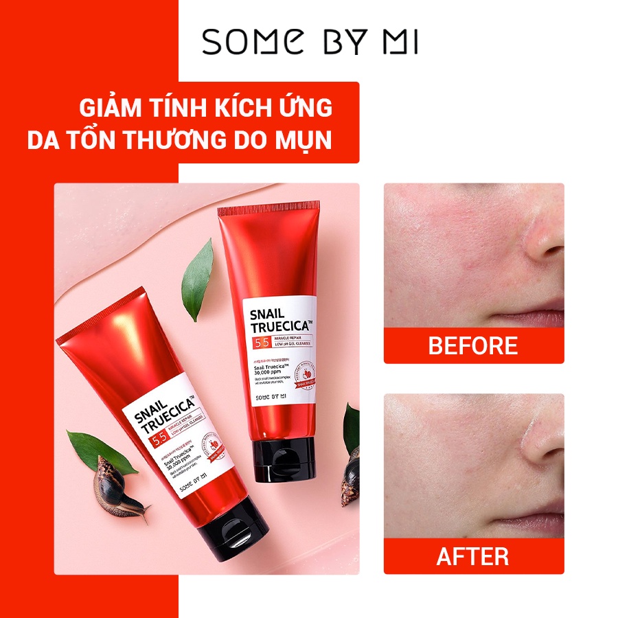 Sữa Rửa Mặt Some By Mi Snail Truecica Miracle Repair Low PH Gel Cleanser 100ml