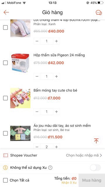 Đơn sơ sinh khách đặt (trong Inbox)