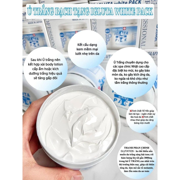 Ủ TRẮNG BẠCH TẠNG IGLUTA WHITE PACK NHẬT BẢN