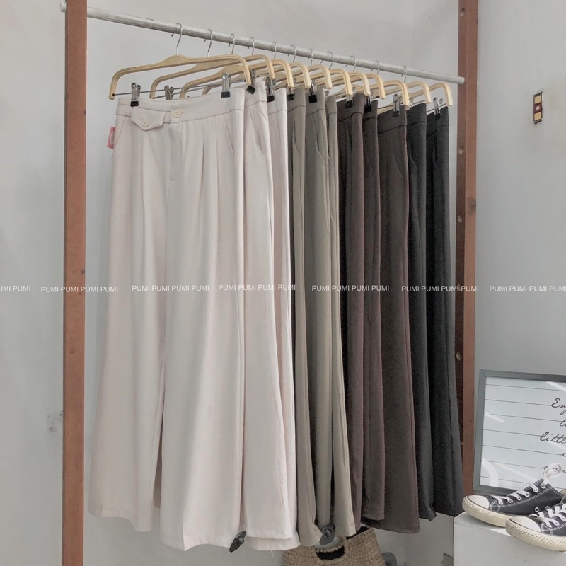 Quần suông nữ đai kiểu size SML Pumi