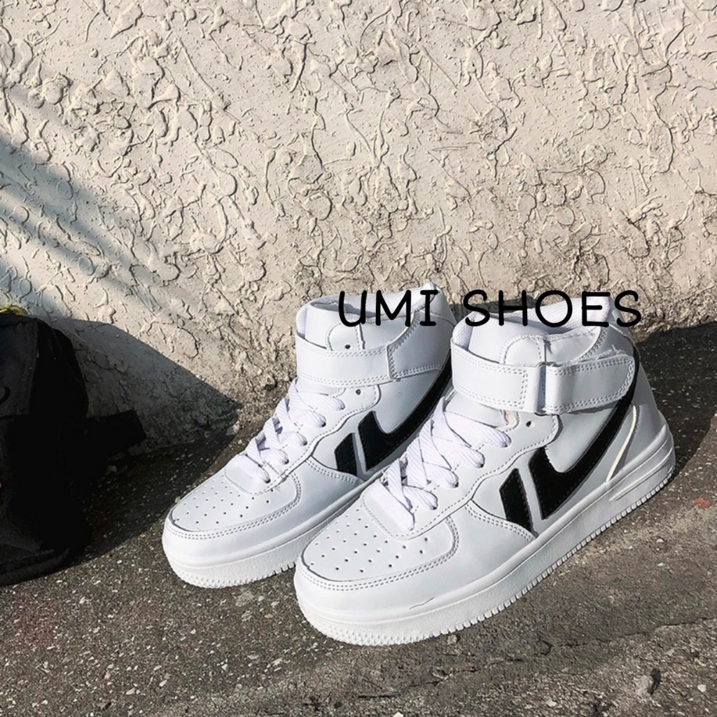 Giày thể thao cổ cao hàng đẹp, Giày cao cổ nữ nâng đế cao 3cm chất da thoáng chân phong cách cá tính đẹp | BigBuy360 - bigbuy360.vn