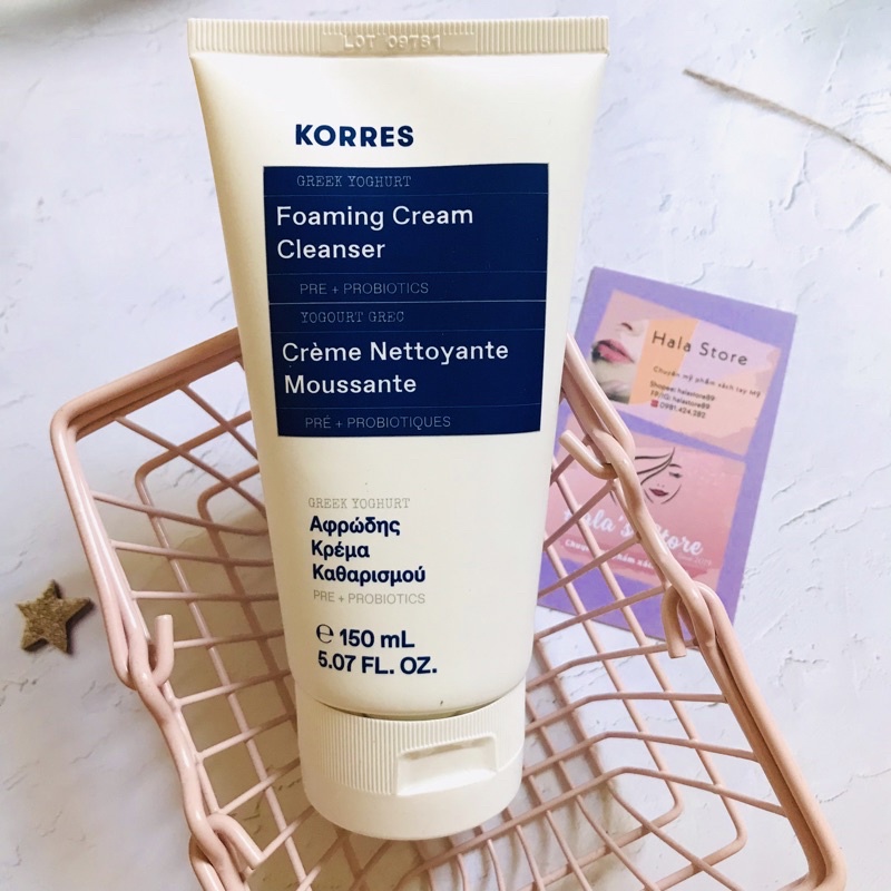 Sữa rửa mặt cao cấp sữa chua Hy Lạp Korres Greek Yogurt Foaming Cleanser