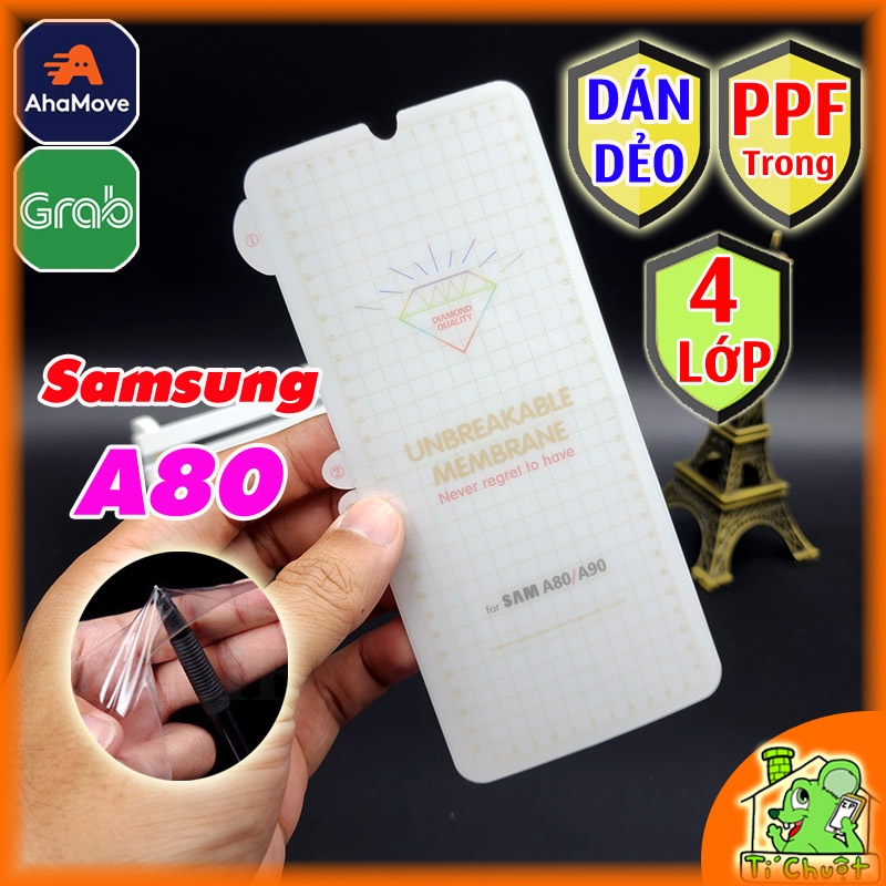 [Mặt Trước] Dán Dẻo PPF Samsung A80/ A90 5G Trong Suốt