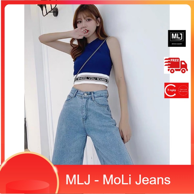 Quần jean ngố / lửng BIG SIZE lưng cao, phom RỘNG đẹp thời trang hot trend 3204