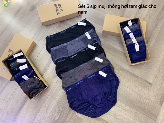 Hộp 5 quần sịp tam giác nam thông hơi