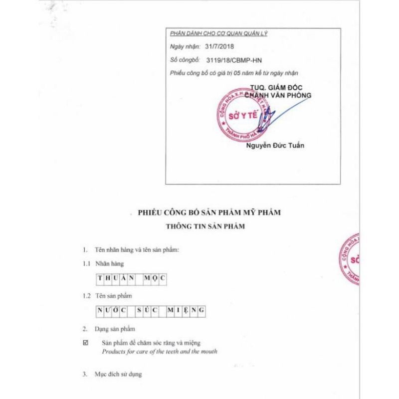 nước súc miệng