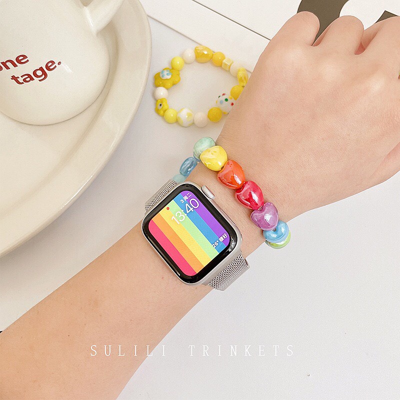 Vòng Tay Chuỗi Hạt Gốm Nhiều Màu Hạt Charm Ngọt Ngào Đủ Màu Sắc Dễ Thương Phong Cách Hàn Quốc Dobi L2