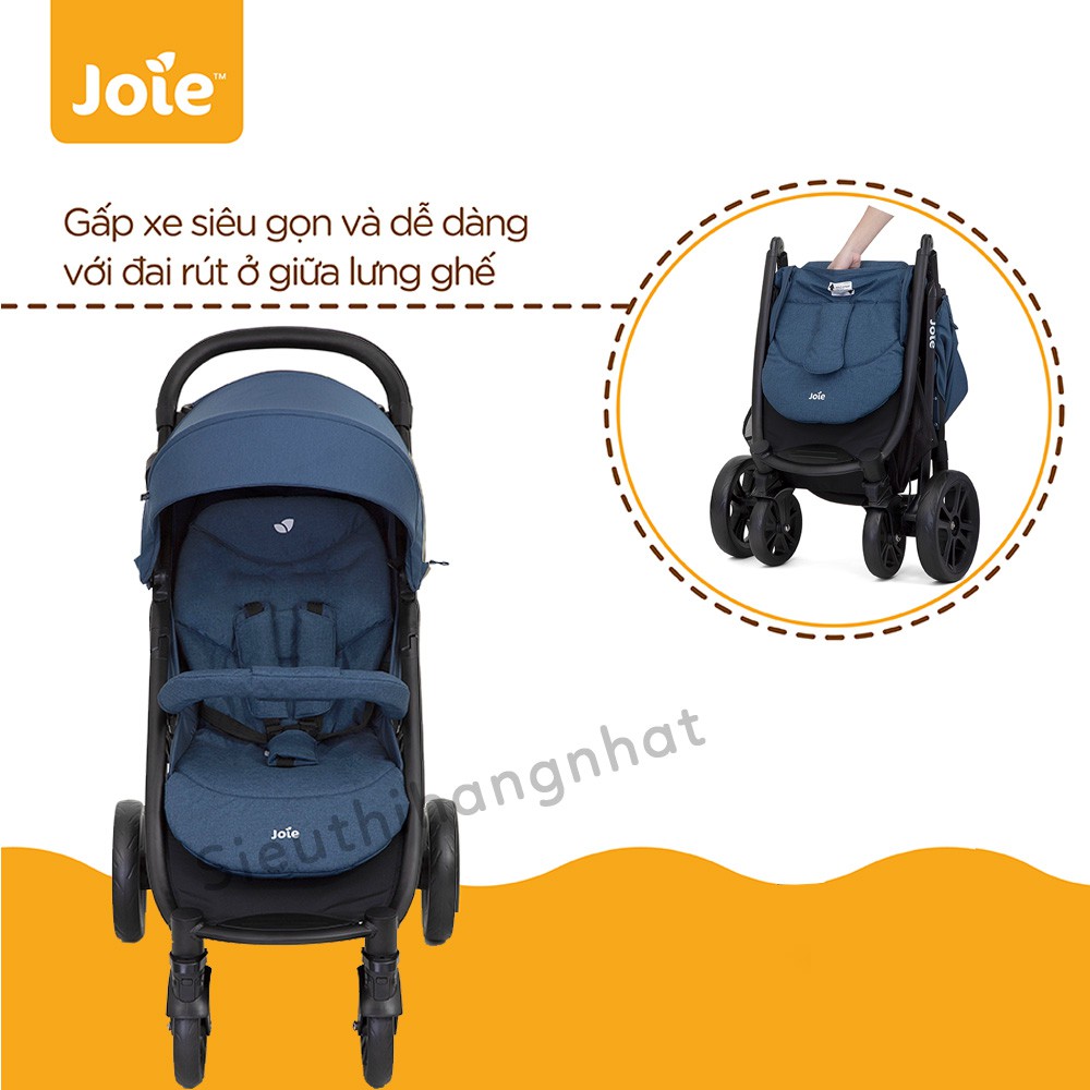 Xe đẩy trẻ em Joie Litetrax 4 W/ RC cho trẻ sơ sinh, giúp bé ngồi thoải mái, có thanh chắn an toàn có thể tháo rời