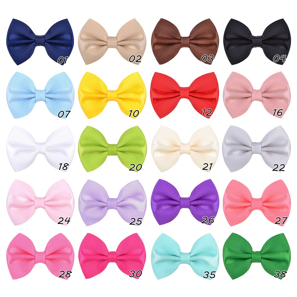 KidsBows Set 5 / 10 Kẹp Tóc Nơ Ruy Băng 20 Màu Cho Bé Gái