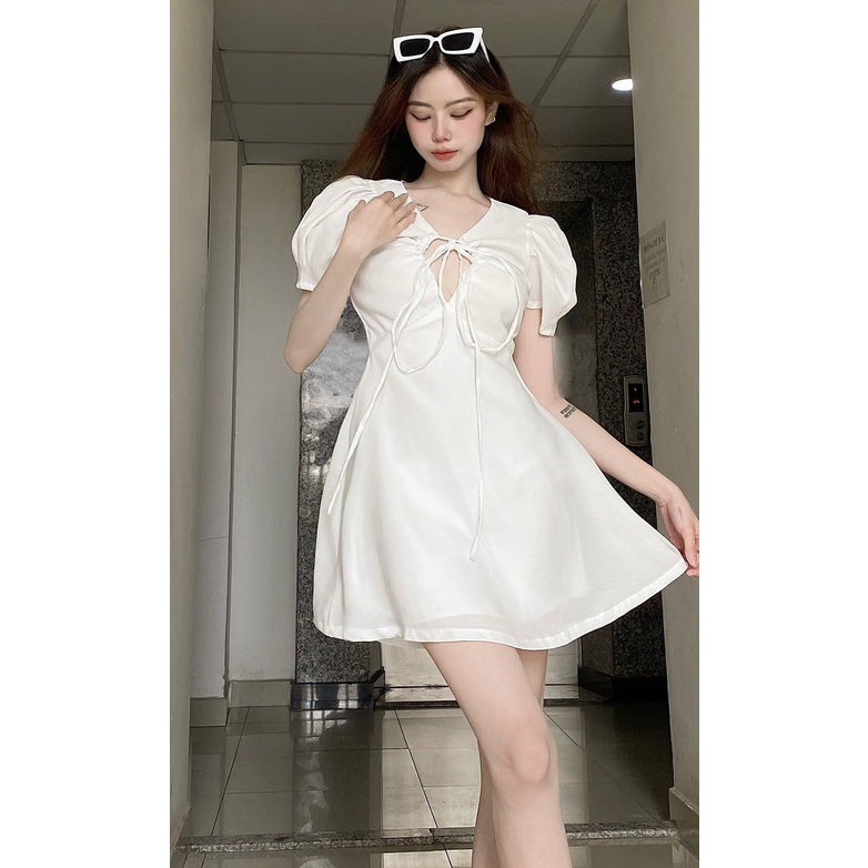 ĐẦM XOÈ RÚT DÂY NGỰC ⚡HỎA TỐC⚡ ĐẦM TIỂU THƯ BỒNG BỀNH - MÈO IN DA HOUSE