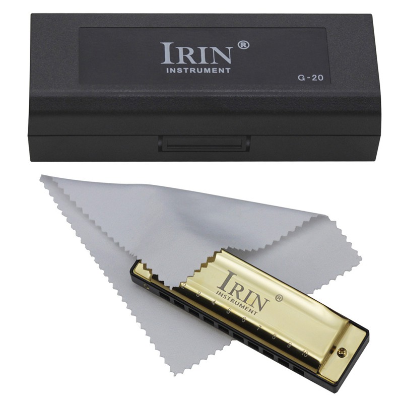 IRIN Kèn Harmonica 10 Lỗ 20 Tone G Kèm Hộp Đựng