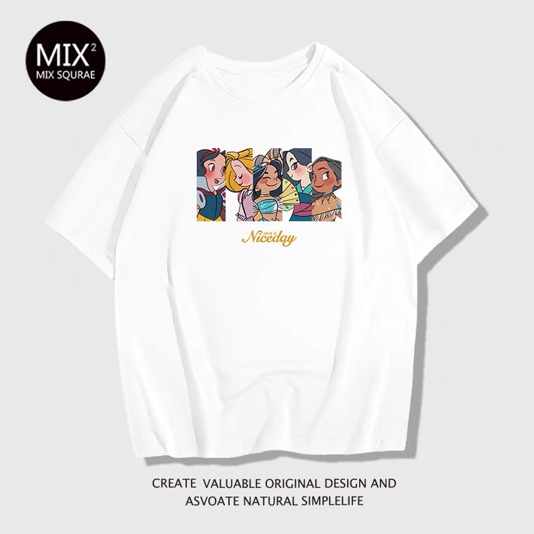 Áo Thun Tay Lỡ Công Chúa Disney 100% Cotton, Áo Phông Rộng Mẫu Mới 2022 𝘽𝙮.𝘾𝙖𝙢𝙘𝙖𝙢 | BigBuy360 - bigbuy360.vn