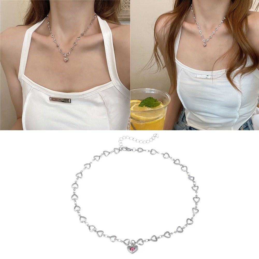 Vòng Cổ Choker Màu Hồng Phong Cách Punk Cổ Điển Thời Trang Mihan1