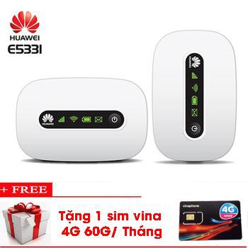 Bộ phát Wifi di động từ sim 3/4G Huawei E5220  Hàng chính hãng tặng sim data