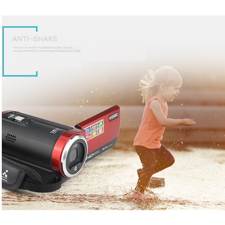 Máy quay phim cầm tay ELITEK HD DIGITAL VIDEO 16X(Đỏ) | BigBuy360 - bigbuy360.vn