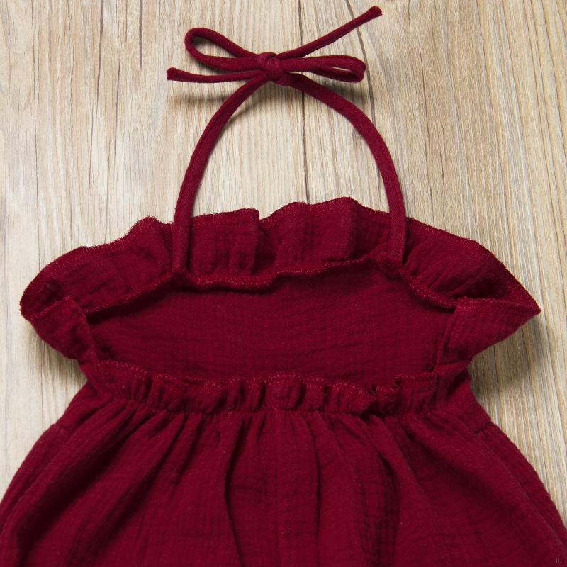 Quần Yếm Cotton Màu Trơn Cho Bé Gái