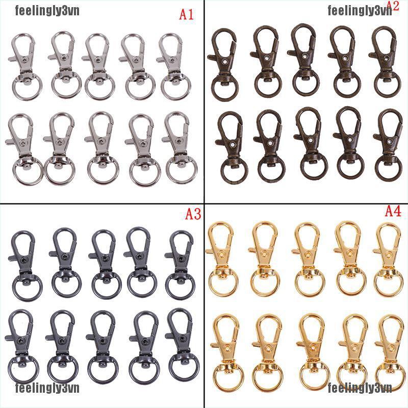 Bộ 10 Móc Chìa Khóa / Túi Khóa Kéo DIY