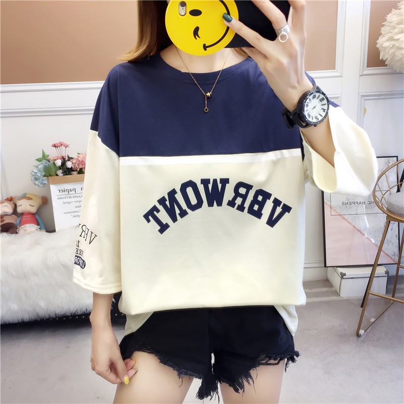 [ HÀNG Xả Sốc] Áo Thun nữ ngắn tay phong cách Hồng Kông form rộng