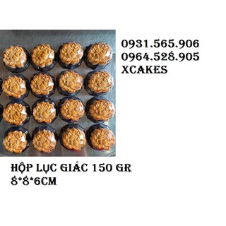 Combo 10 Hộp Nhựa Đế Đen Lục Giác Trung Thu 150Gr 8*8*6 Cm
