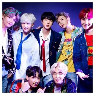 Bộ Tranh Đính Đá Họa Tiết Hoạt Hình Bts Độc Đáo Trang Trí Nhà Cửa