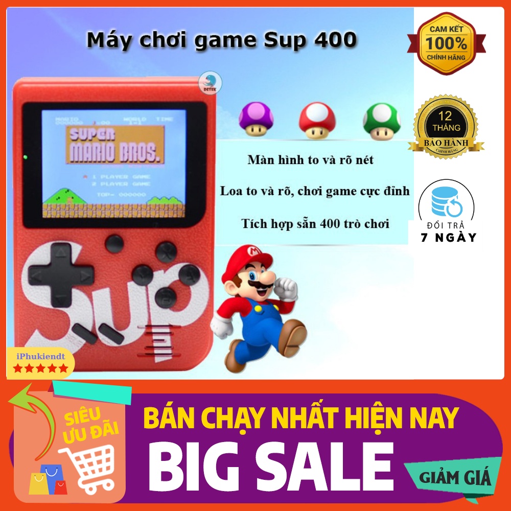 Máy chơi game 4 nút cầm tay 400 trò chơi sup game box 400 in 1/ Máy game sup 400 in 1 cổ điển full phụ kiện