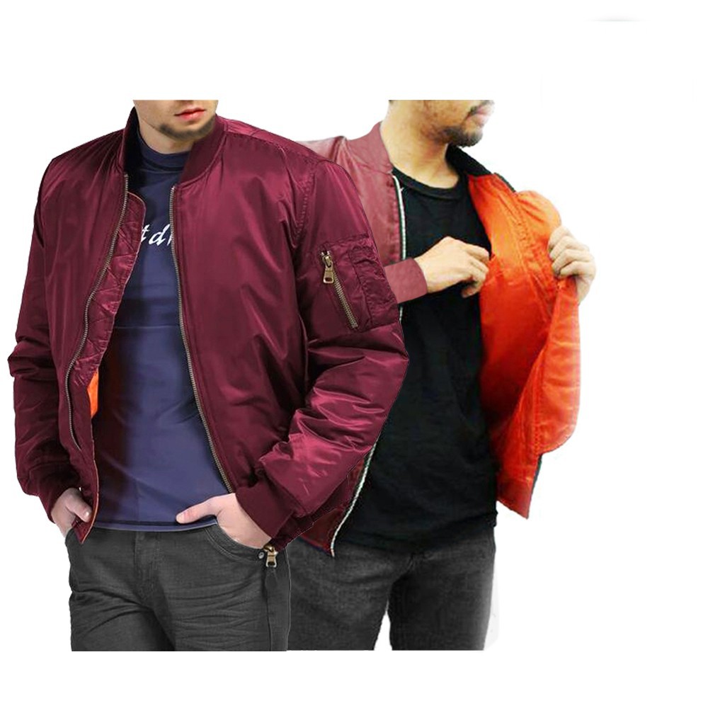 Áo Khoác Bomber Màu Trơn Size S-m-l-xl-xxl