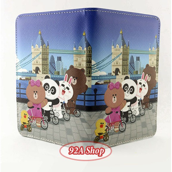 VỎ HỘ CHIẾU PASSPORT GẤU BROWN THỎ CONY MS02 LONDON