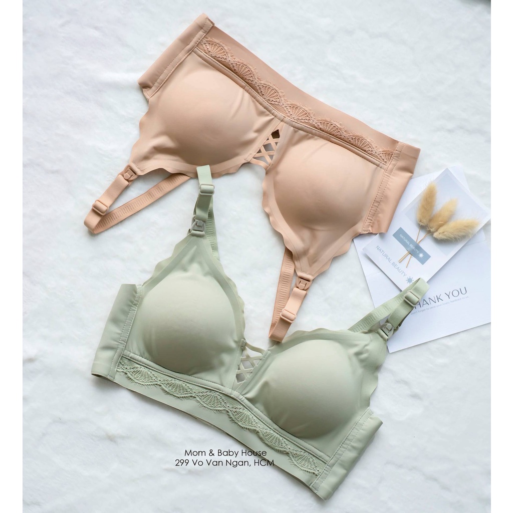 EVERMOM | Áo lót bầu và sau sinh đúc su chân ren siêu mềm mát - A117