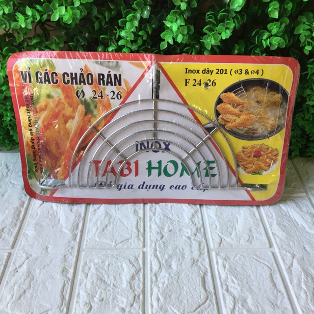 Vỉ Gác Chảo Chiên Đồ Ăn Bằng Inox Thông Minh Tabi Home Bảo Nguyên 24-30cm