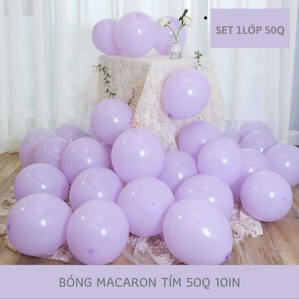 Bóng Macaron  tim/tròn size 10"  trang trí sinh nhật sự kiện đám cưới