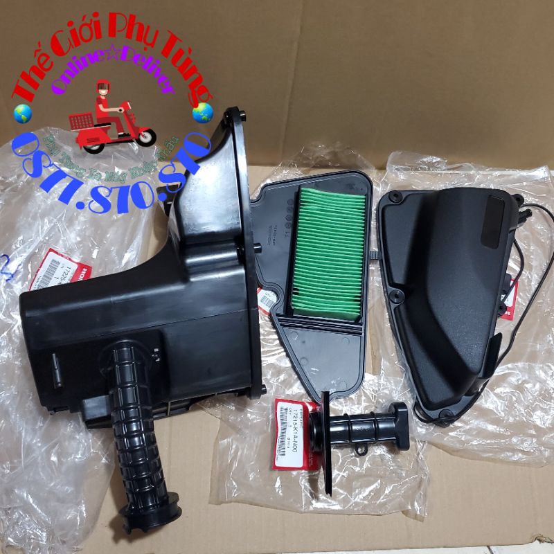 Bộ pô e Scoopy 2021 zin mới - 17210-K2F-T00/ 17245-K2F-T00/ 17215-K1A-N00/ 17225-K2F-T00