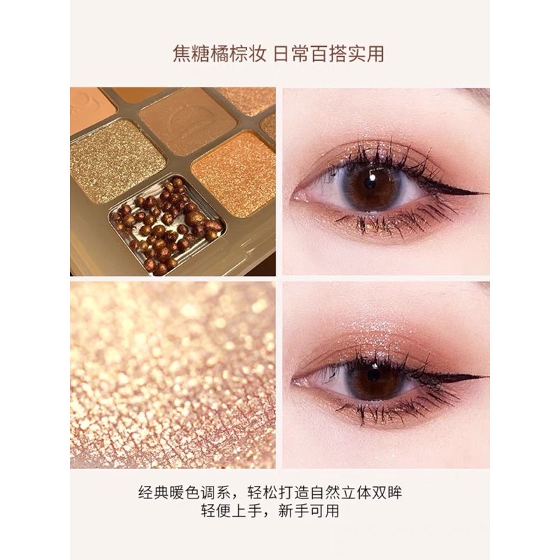 Bảng mắt 20 màu XIYUAN lấp lánh siêu sang chảnh Chestnut Twenty Color Eyeshadow Powder Palette XIYU03