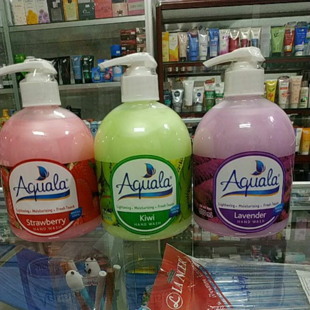 Nước rửa tay kháng khuẩn"AQUALA"500ML 3 mùi dâu,kiểu,lavender!