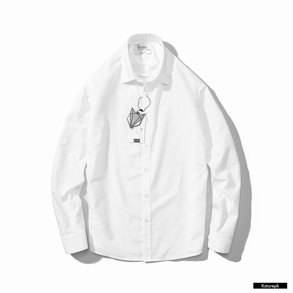 Áo sơ mi nam trắng trơn vải chống nhăn cao cấp form slimfit KSTORE SMDTDFMDTK1