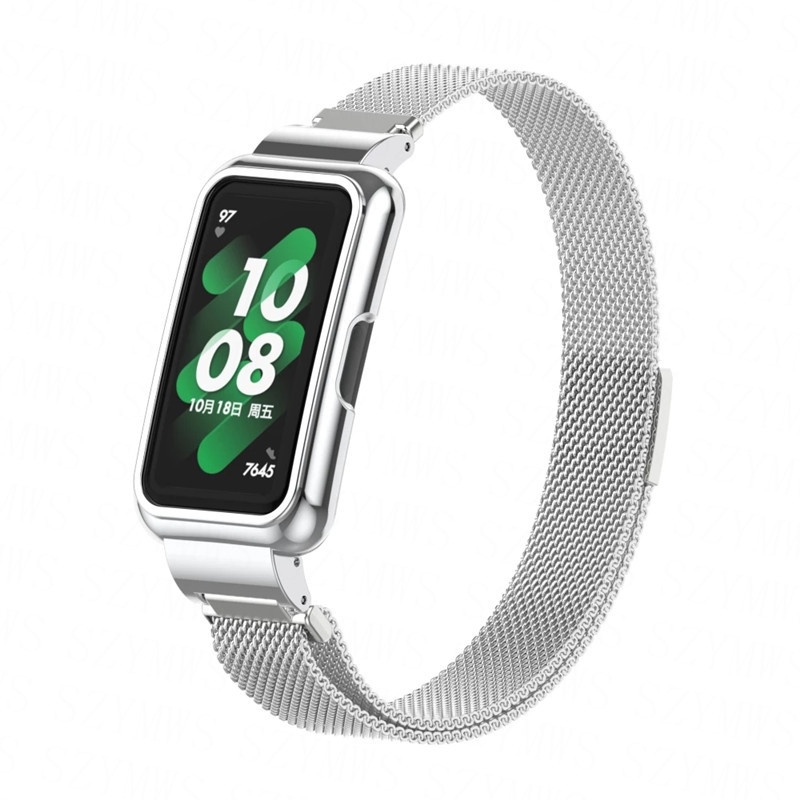 Dây Đeo Thay Thế Bằng Thép Không Gỉ + Ốp Bảo Vệ Cho Huawei Honor Band 6 / 7 / Huawei Band 7
