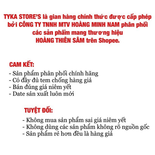 [Chính Hãng] Hoàng Thiên Sâm Vip - Cải Tiến Không Sưng Không Đỏ Da | BigBuy360 - bigbuy360.vn