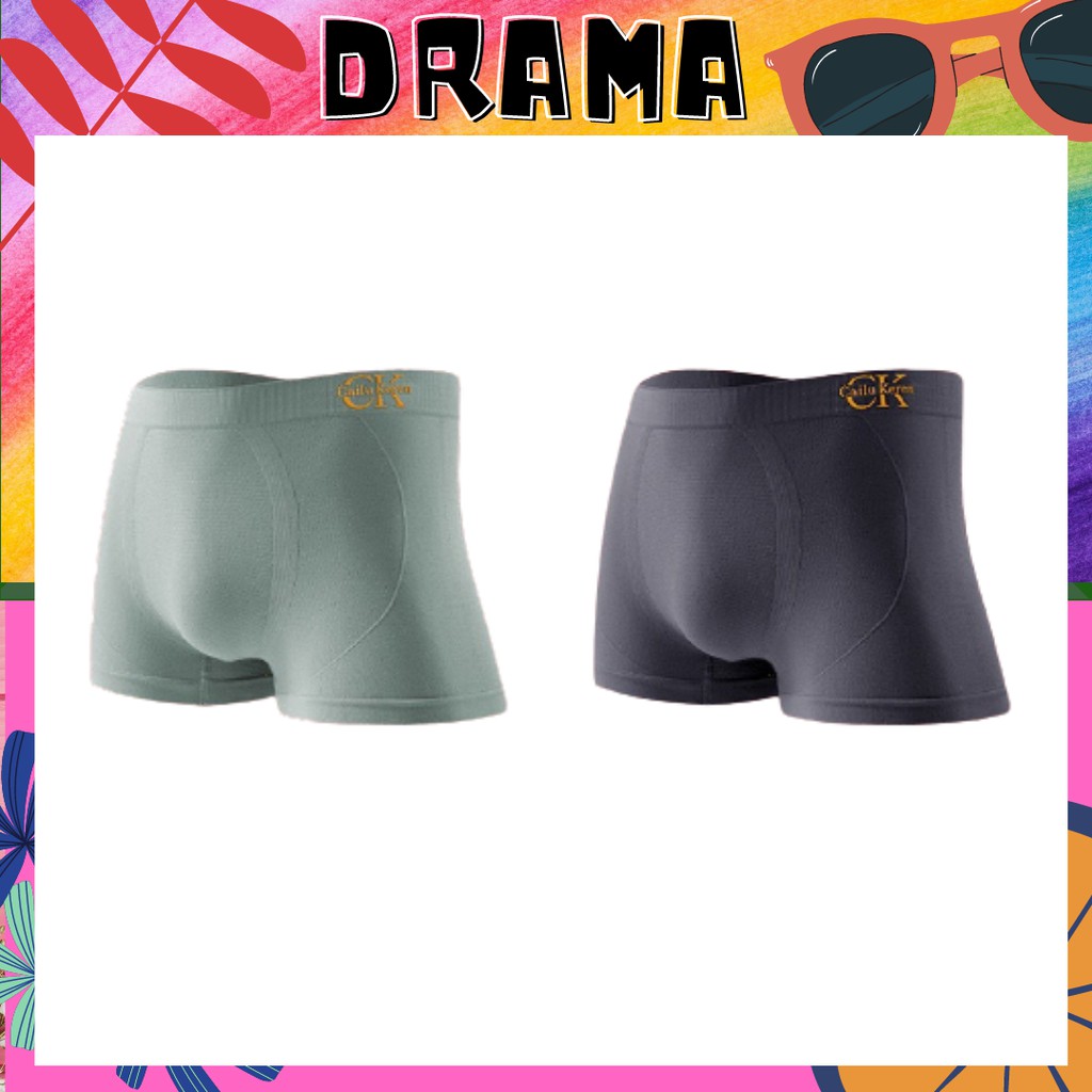 Quần Lót Đùi Boxer Nam Cailu Keren Hộp 2 quần Free Size co giãn 4D mềm nhẹ thoáng mát Quà tặng PHỤ KIỆN DRAMA SIP001